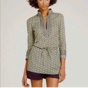 Tory Burch Elephant Print Tunic Size 6